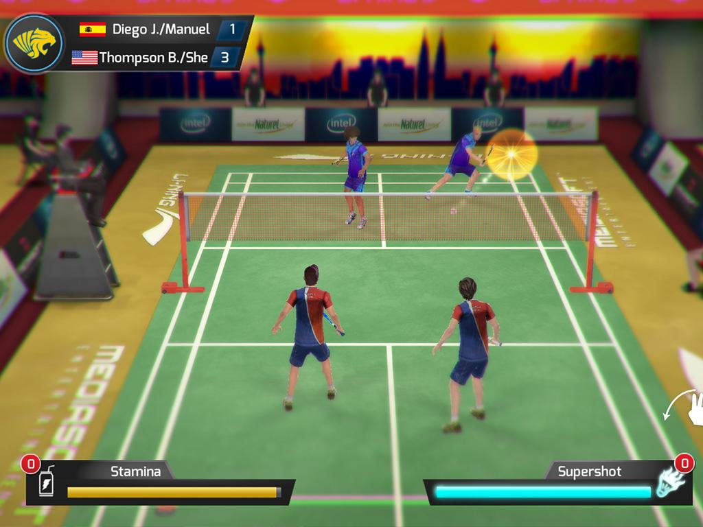 badminton games one player