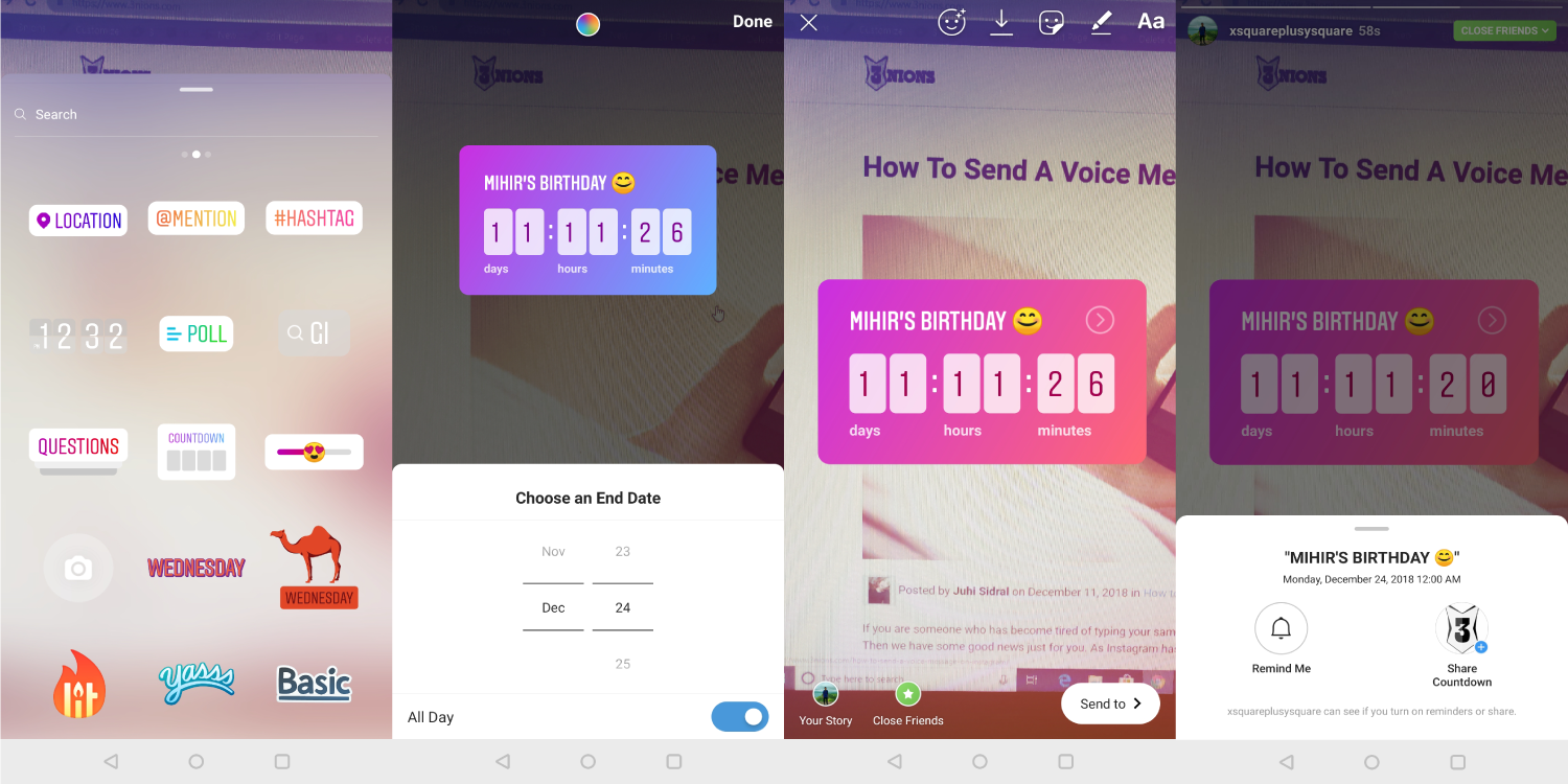 How To Add Countdown Timer On Instagram Stories 3nions