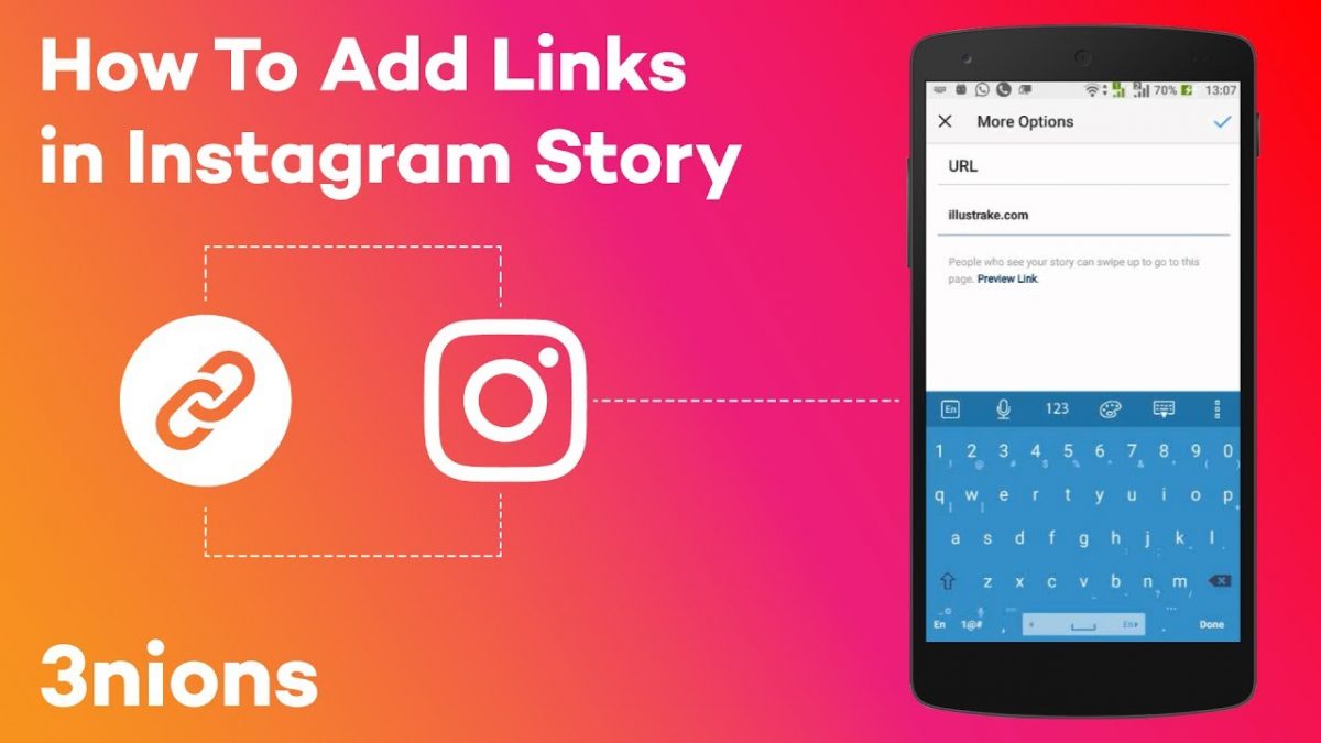 no option to add link to instagram story