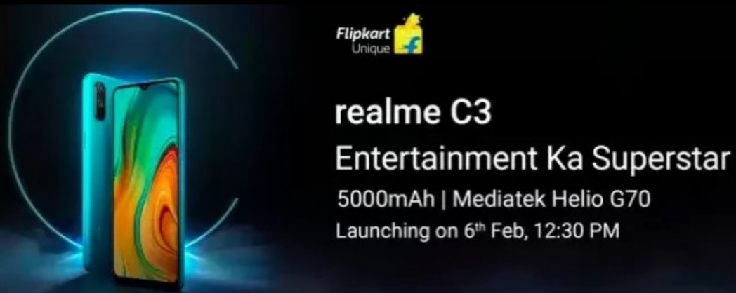 Realme C3 will feature a 5000mAh battery