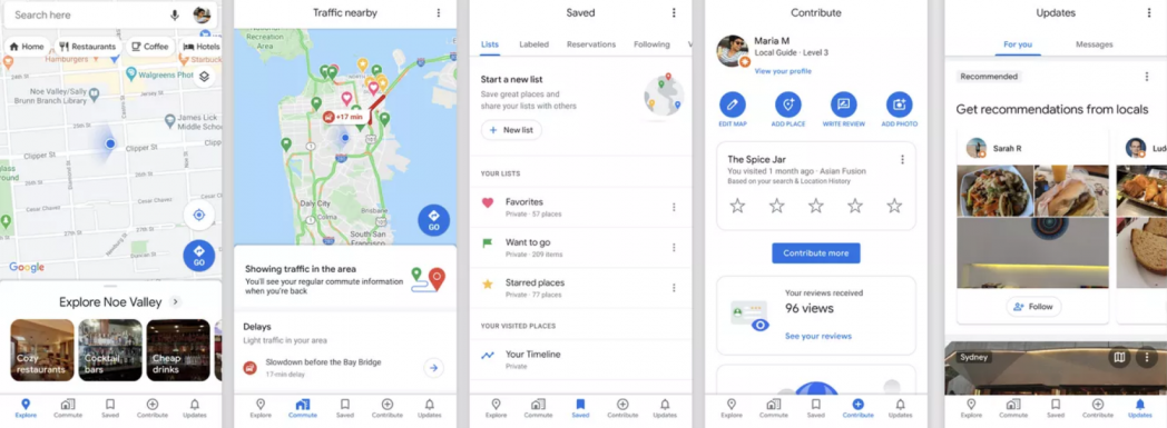 Google Maps gets a new icon and more tabs
