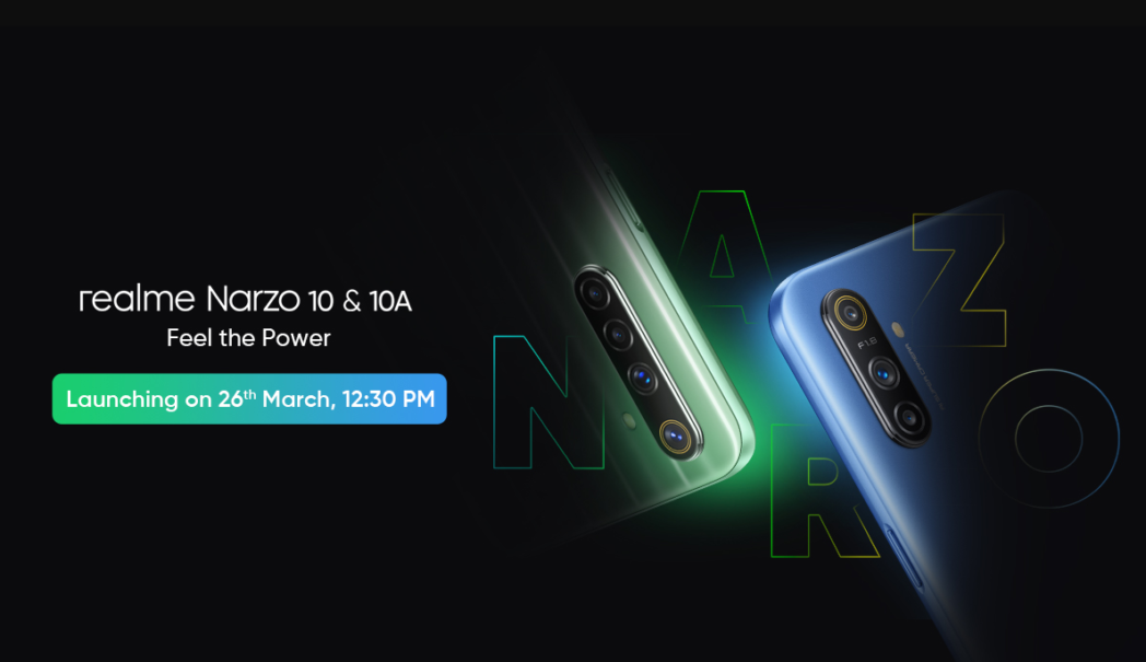 Realme to launch new Narzo 10 and Narzo 10A smartphone series on 26th March