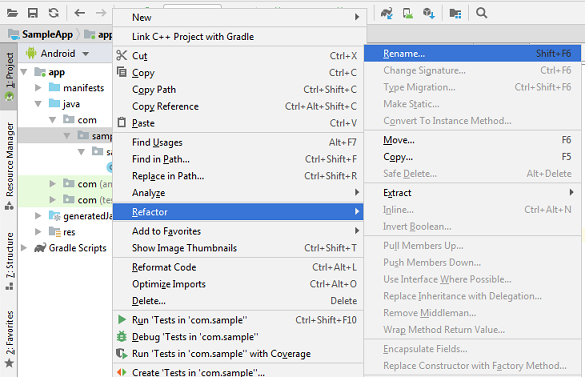 How to Change Package Name in Android Studio