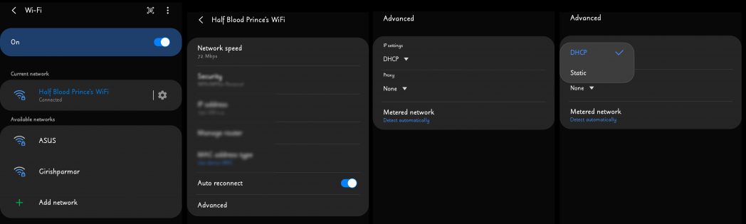 How to change IP address on Android