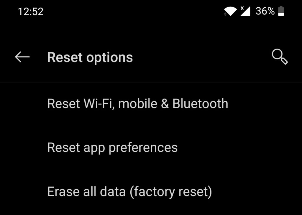 Factory reset your phone