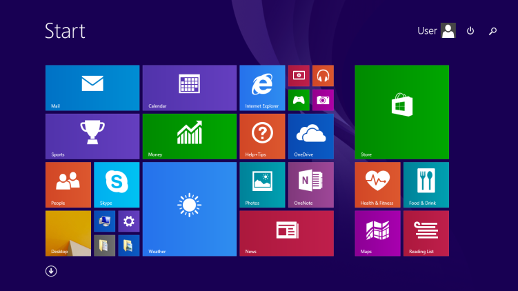 Windows 8.1 Pro Default Start Screen 1