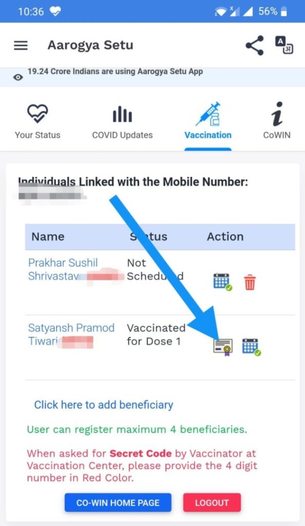 How to Download Vaccination Certificate from coWIN