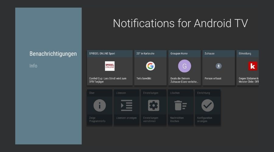 Notifications for Android TV