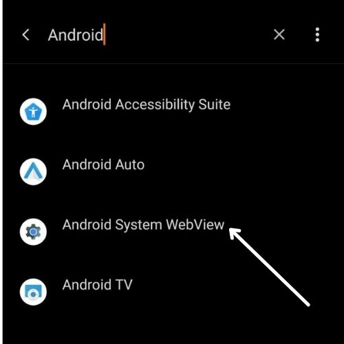 Fix Android System Webview Disabled